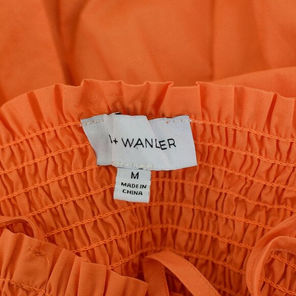 Lost + Wander Orange Paradiso Tiered Midi Maxi Tie Back Dress Size M Boho Summer - Picture 9 of 9